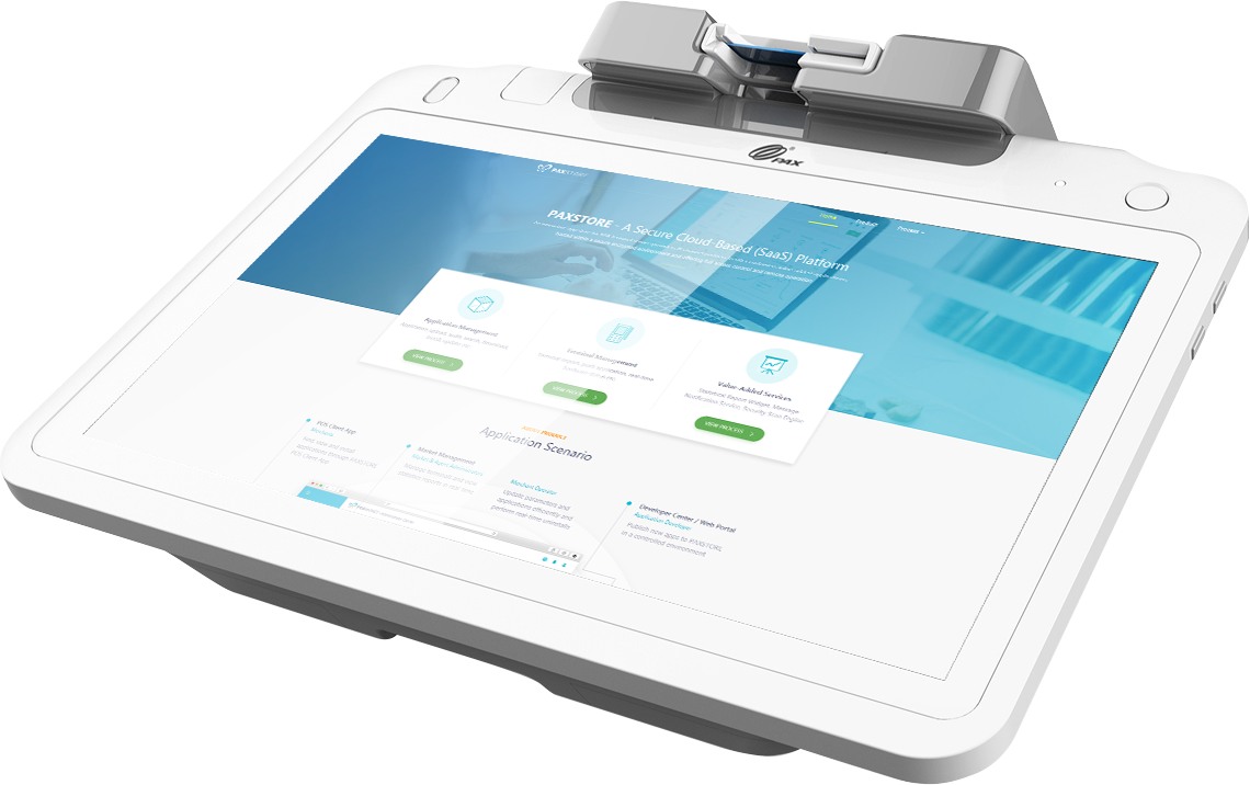 Countertop touchscreen register and card terminal