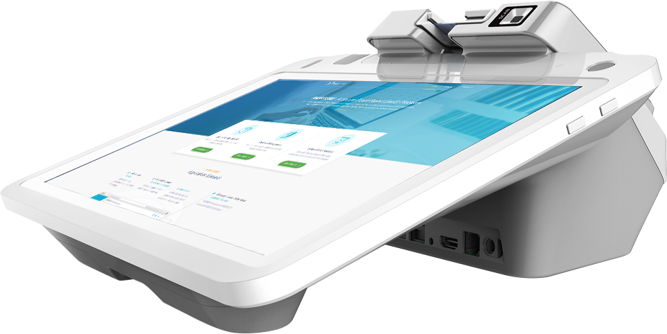 Touchscreen countertop point-of-sale system